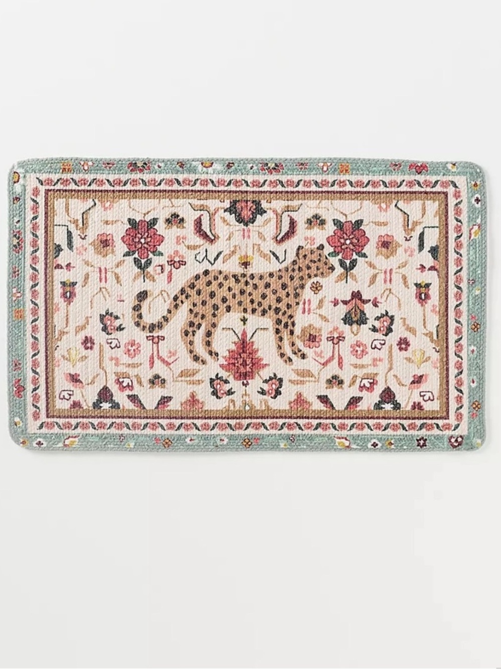 Anthropologie Parcie Printed Cotton Bath Mat NWT 21" x 34"